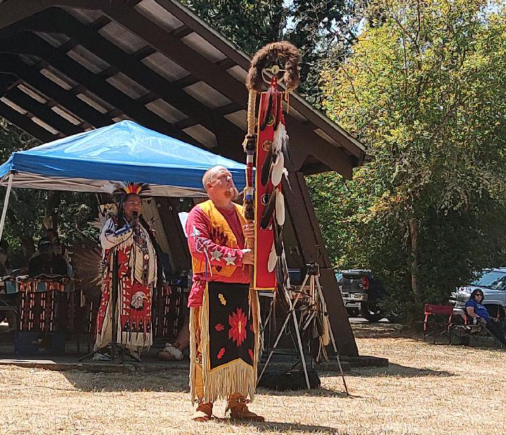 honoring veterans at native american cultural encampment