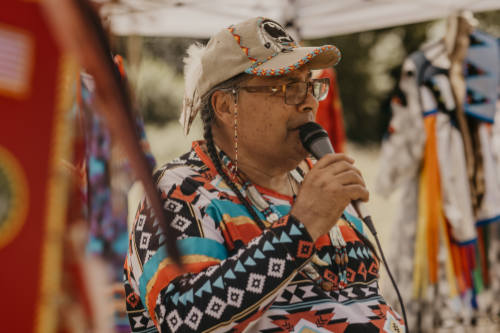 Deitz talking in mic at camp 