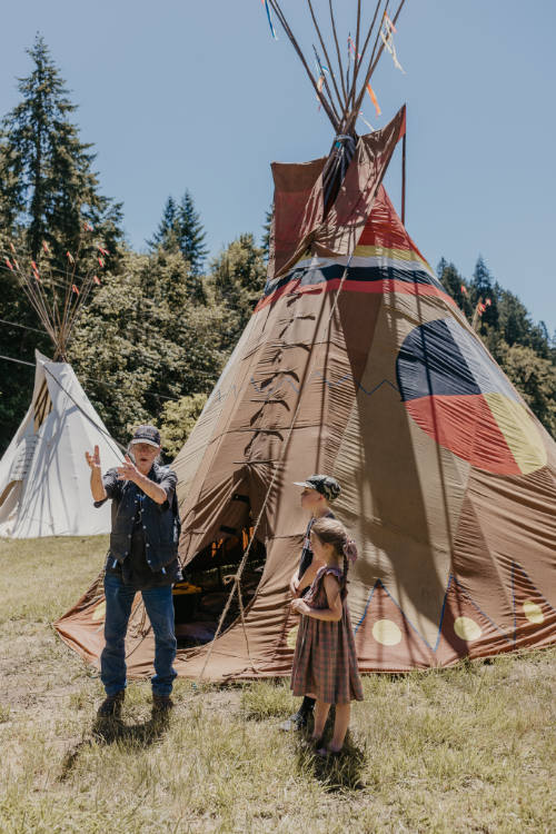 talking to kids about the tipi