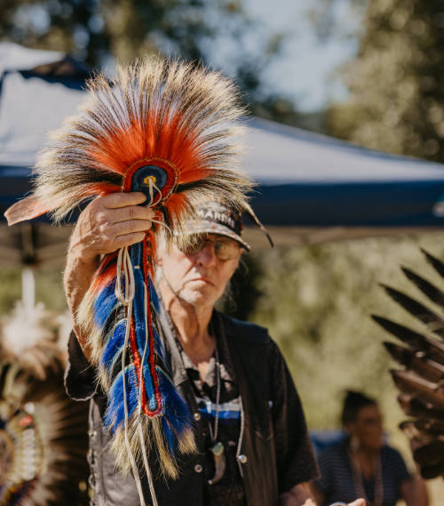 veteran with regalia